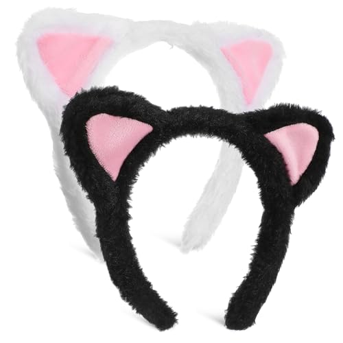 LABRIMP 2 Stück Weiche Kuschelige Katzenohren Haarbänder Verstellbare Tierohren Stirnbänder aus Plüsch für Damen Hübsches Accessoire für Alltag Kosmetik Cosplay und Party LABRIMP 2 Stück Weiche Kuschelige Katzenohren Haarbänder Verstellbare Tierohren Stirnbänder aus Plüsch für Damen Hübsches Accessoire für Alltag Kosmetik Cosplay und Party von LABRIMP