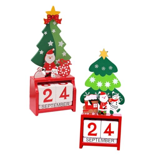 LABRIMP 2 Stück Weihnachtlicher Holz Adventskalender Teiliges Dekorativer Countdown Kalender für Desktop Festliche Weihnachtsdekoration für Zuhause Wohnzimmer Bunte Tisch Ornamente LABRIMP 2 Stück Weihnachtlicher Holz Adventskalender Teiliges Dekorativer Countdown Kalender für Desktop Festliche Weihnachtsdekoration für Zuhause Wohnzimmer Bunte Tisch Ornamente von LABRIMP