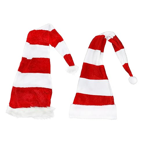 LABRIMP 2 Stück Weihnachtshut Erwachsene Weihnachtsmütze Rot Weiß Gestreift Weicher Partyhut für Bühne Fotografie Weihnachten Dekoration und Festveranstaltungen LABRIMP 2 Stück Weihnachtshut Erwachsene Weihnachtsmütze Rot Weiß Gestreift Weicher Partyhut für Bühne Fotografie Weihnachten Dekoration und Festveranstaltungen von LABRIMP