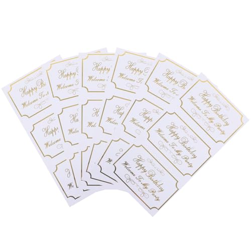 LABRIMP 20 Blatt Hochzeit Geburtstag Aufkleber Dekorative Siegelaufkleber Selbstklebend für Flaschen Diy für Feiern und Partys von LABRIMP