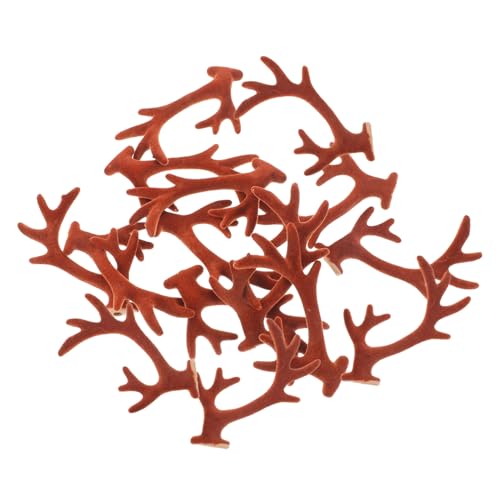 LABRIMP 20 Stück Geweih Stirnband realistisch Stirnband aus Hirschhorn haben bunt schön Hirschhaar-Accessoires Kopfschmuck aus Horn Kopfschmuck aus Hirschhorn Haarzubehör Beflockung Kaffee von LABRIMP