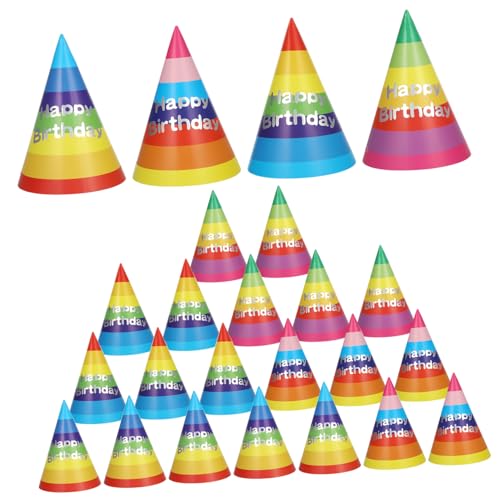 LABRIMP 20 Stück Regenbogen Geburtstagshüte Bunte Partyhüte aus Papier für Geburtstagsfeiern Leicht und Bequem für Erwachsene und Partyzubehör Mischfarben LABRIMP 20 Stück Regenbogen Geburtstagshüte Bunte Partyhüte aus Papier für Geburtstagsfeiern Leicht und Bequem für Erwachsene und Partyzubehör Mischfarben von LABRIMP