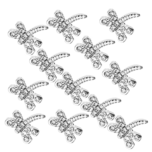 LABRIMP 20 Stück Teiliges Alloy Dragonfly Nail Charms Glänzende Dekorative Nagelschmuck für Acrylic Nails Langlebige Strassverzierung für DIY Art Maniküre Zuhause und Salon von LABRIMP