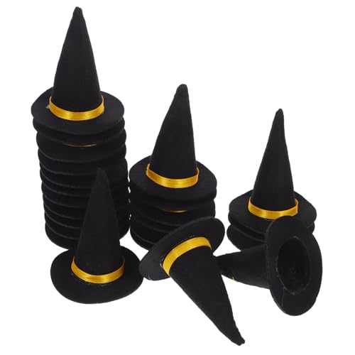 LABRIMP 24 Mini-filzhüte Zum Basteln: Halloween-hexenhüte Für Weinflaschen- Und Kuchendekoration – Karnevals-zauberer-partyzubehör Für Formelle Feiertage LABRIMP 24 Mini-filzhüte Zum Basteln: Halloween-hexenhüte Für Weinflaschen- Und Kuchendekoration – Karnevals-zauberer-partyzubehör Für Formelle Feiertage von LABRIMP