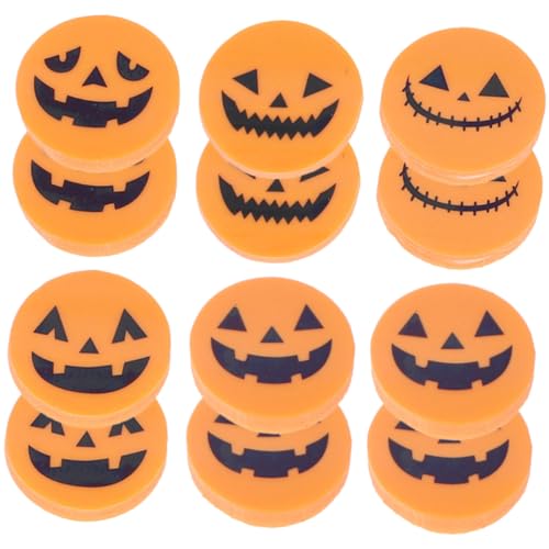 LABRIMP 24 Stück Teiliges Mini Radiergummi Halloween Kürbis Lustige Schulradierer Sicher Leicht für Mitgebsel und Klassenzimmer Belohnungen Geeignet von LABRIMP