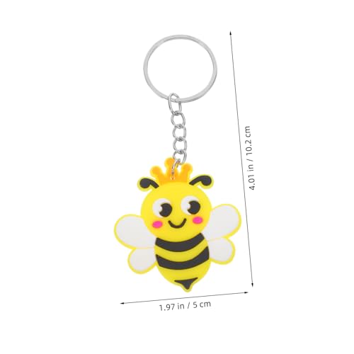 LABRIMP 24 Stück Teiliges Niedlicher Bienen Schlüsselanhänger mit Karabiner Leichter Anhänger für Rucksäcke Taschen als Geburtstags Mitgebsel und Shower Deko von LABRIMP