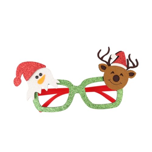 LABRIMP 2St Elch Brille Weihnachtsglasrahmen Neuheit Weihnachtsbrille Urlaub gefallen weihnachtsdeko Dekor Gläser Pailletten Brille Erwachsener schmücken Requisiten Kind von LABRIMP