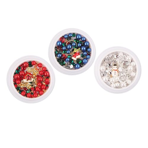LABRIMP 3 Boxen Weihnachts Maniküre Metall Nagel Dekor Mix Schneeflocken Nail Art Zubehör für DIY Fingernägel und Fußnägel Aufkleben Langlebig und Sicher LABRIMP 3 Boxen Weihnachts Maniküre Metall Nagel Dekor Mix Schneeflocken Nail Art Zubehör für DIY Fingernägel und Fußnägel Aufkleben Langlebig und Sicher von LABRIMP