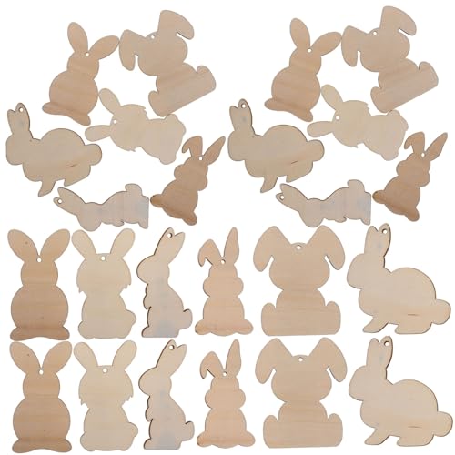 LABRIMP 3 Sätze Holzanhänger Hasenform zum Bemalen Diy Holzscheiben mit Aufhängeschnur Bastelset für Osterdeko und Frühlingsparty Holzfiguren für Kreative Gestaltung LABRIMP 3 Sätze Holzanhänger Hasenform zum Bemalen Diy Holzscheiben mit Aufhängeschnur Bastelset für Osterdeko und Frühlingsparty Holzfiguren für Kreative Gestaltung von LABRIMP