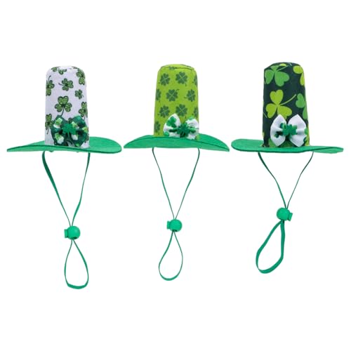 LABRIMP 3 Stück Teiliges Mini Puppenhüte aus Polyester Grüner Shamrock Design Festliche Patrick's Day Dekoration Leichtes Diy Puppenzubehör Wiederverwendbar für Tisch und Fotodeko LABRIMP 3 Stück Teiliges Mini Puppenhüte aus Polyester Grüner Shamrock Design Festliche Patrick's Day Dekoration Leichtes Diy Puppenzubehör Wiederverwendbar für Tisch und Fotodeko von LABRIMP