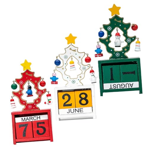 LABRIMP 3 Stück Teiliges Set Holz Weihnachtskalender Holzfiguren Cartoon Design Diy Englisch Lernen Winterdeko für Zuhause Büro LABRIMP 3 Stück Teiliges Set Holz Weihnachtskalender Holzfiguren Cartoon Design Diy Englisch Lernen Winterdeko für Zuhause Büro von LABRIMP