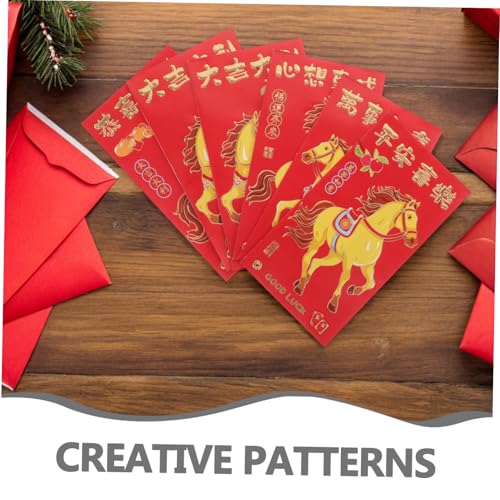 LABRIMP 300 Stk. Chinesische Neujahrsumschläge Jahr Des Pferdes Rote Geldumschläge aus Papier für Frühlingsfest Hochzeiten Geburtstage Langlebige Vielseitige Hong Bao für Festliche Anlässe LABRIMP 300 Stk. Chinesische Neujahrsumschläge Jahr Des Pferdes Rote Geldumschläge aus Papier für Frühlingsfest Hochzeiten Geburtstage Langlebige Vielseitige Hong Bao für Festliche Anlässe von LABRIMP