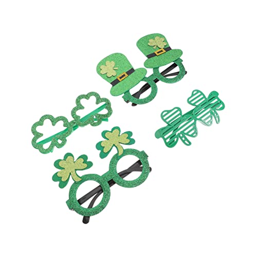 LABRIMP 4 Paare Patrick's Day Teiliges Brillen Grüne Irische Partybrille für Kostüme Leichte und Sichere Foto Requisiten für Festivalatmosphäre LABRIMP 4 Paare Patrick's Day Teiliges Brillen Grüne Irische Partybrille für Kostüme Leichte und Sichere Foto Requisiten für Festivalatmosphäre von LABRIMP