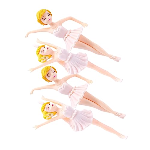 LABRIMP 4 Stück Teiliges Ballerina Cupcake Topper Ballettfiguren für Kindergeburtstage und Partys Tortendeko für Kreative Kuchen und Desserts von LABRIMP