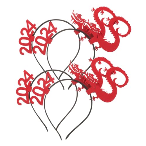 LABRIMP 4 Stück Teiliges Drachen Stirnband für Chinesische Neujahr Lustiges Haarschmuck für Erwachsene Glitzernde Party Dekoration für Neujahrseinstieg LABRIMP 4 Stück Teiliges Drachen Stirnband für Chinesische Neujahr Lustiges Haarschmuck für Erwachsene Glitzernde Party Dekoration für Neujahrseinstieg von LABRIMP
