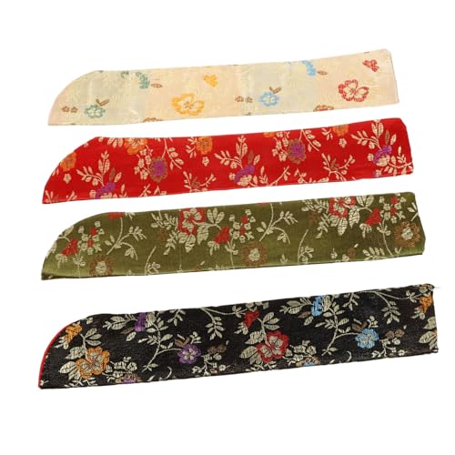 LABRIMP 4 Stück Teiliges Faltbare Handfächer Hüllen mit Japanischem Stil Leichte Kompakte Stofftaschen für Faltfächer Strapazierfähige Aufbewahrungstasche Vielseitig als Geschenkverpackung von LABRIMP