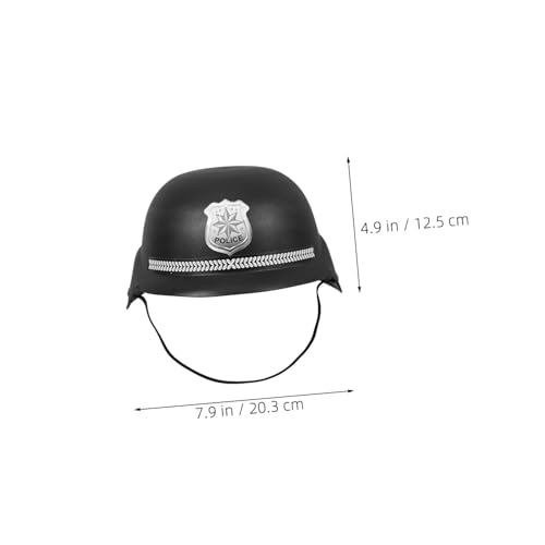 LABRIMP 4 Stück Teiliges Polizei Helm Britischer Bobby Helm aus Leichtem Kunststoff Realistisches Design für Halloween Kostüm Rollenspiel Party und Bühnenauftritte von LABRIMP