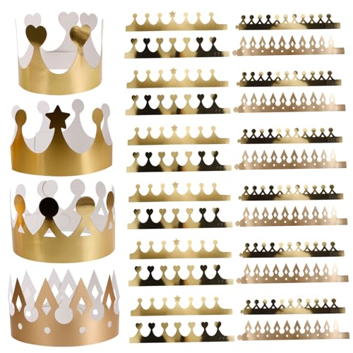 LABRIMP 40 Stück Teiliges Geburtstags Papierkronen in Gold und Roségold Faltbare Partyhüte mit Glänzendem Design Einfache Montage für Erwachsene für Klassenzimmer und Geburtstagsfeiern LABRIMP 40 Stück Teiliges Geburtstags Papierkronen in Gold und Roségold Faltbare Partyhüte mit Glänzendem Design Einfache Montage für Erwachsene für Klassenzimmer und Geburtstagsfeiern von LABRIMP