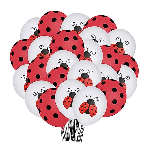 LABRIMP 48 Stück Marienkäfer Luftballons Marienkäfer Themenparty Deko für Geburtstagsfeiern Shower und Hochzeiten Raumdeko für Fröhliche Anlässe von LABRIMP