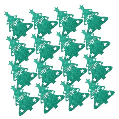 LABRIMP 48 Stück Teiliges Weihnachtsbaum Besteckhalter aus Grünem Filz Festliche und Löffeltaschen Weihnachtliche Tischdekoration für Feierliche Anlässe und Festliche Dinner von LABRIMP