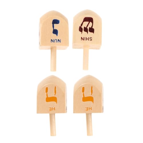 LABRIMP 4Stücke Holz Dreidel Teiliges Chanukka mit Bunten Hebräischen Buchstaben Edukatives Kreiselspielzeug für Fördert Soziale Interaktion und Feinmotorik LABRIMP 4Stücke Holz Dreidel Teiliges Chanukka mit Bunten Hebräischen Buchstaben Edukatives Kreiselspielzeug für Fördert Soziale Interaktion und Feinmotorik von LABRIMP