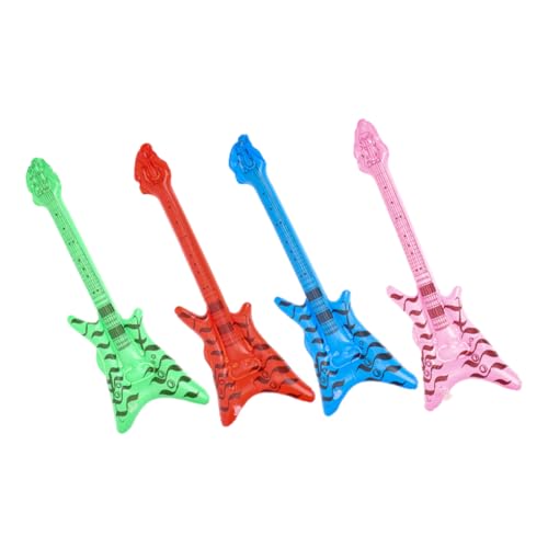 LABRIMP 4Stücke Teiliges Aufblasbares Gitarren Set für Jahre Partys Material Einzigartige Dekoration Requisiten für Musik Themen Events von LABRIMP
