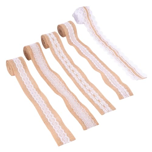 LABRIMP 5 Rollen Roll mit Spitze Hochzeitsdekoration für Diy Bastelprojekte für Geburtstagsfeiern und Hochzeiten Langlebiges Material Vielseitig Einsetzbar für Schmuckherstellung LABRIMP 5 Rollen Roll mit Spitze Hochzeitsdekoration für Diy Bastelprojekte für Geburtstagsfeiern und Hochzeiten Langlebiges Material Vielseitig Einsetzbar für Schmuckherstellung von LABRIMP
