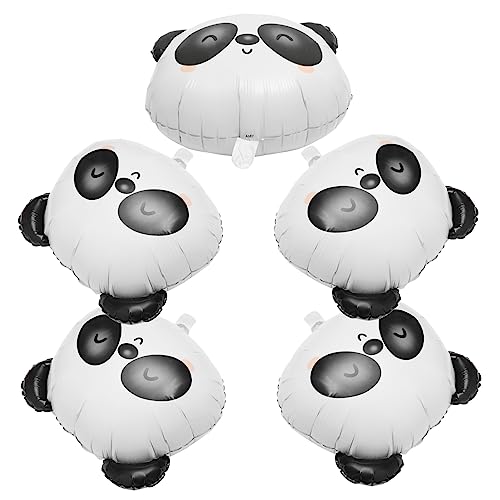 LABRIMP 5 Stück Panda Folienballons Lustige Panda Ballons für Kindergeburtstage und Partys Dekoration für Innen und Außenbereiche Aluminiumfolie Kinderfreundlich von LABRIMP