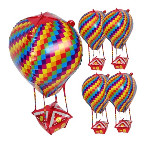 LABRIMP 5 Stück Teiliges Aluminium Folienballons Heißluftballon Bunt Geburtstagsdeko Partyfestival Vielseitige Geburtstags und Eventdekoration Einfache Montage Detailreiche Verarbeitung LABRIMP 5 Stück Teiliges Aluminium Folienballons Heißluftballon Bunt Geburtstagsdeko Partyfestival Vielseitige Geburtstags und Eventdekoration Einfache Montage Detailreiche Verarbeitung von LABRIMP