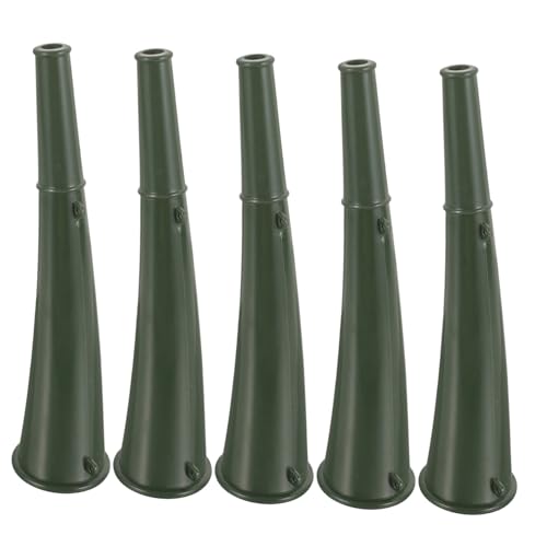 LABRIMP 5 Stück Teiliges Horn aus Robustem Kunststoff Laute Tröten für Outdoor Training und Sportveranstaltungen Tragbare Grüne Hupen für Camping Fußball und Anfeuern von LABRIMP