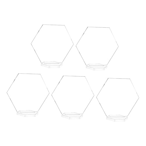 LABRIMP 5 Stück Transparente Tischschilder aus Hochwertige Tischdekoration für Hochzeiten Veranstaltungen und Reservierungen Vielseitig Einsetzbar Eckiges Design von LABRIMP