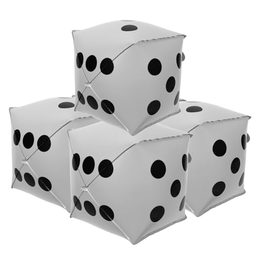 LABRIMP 5 Stück Würfel Aluminiumfolie Ballons für Spielabend Dekorationen Party Supplies für Poker Themen Events Wiederverwendbar und Spaßbringend von LABRIMP