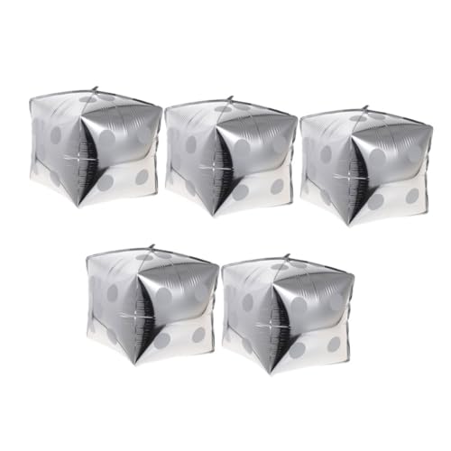 LABRIMP 5 Stück Würfel Ballons Silbern Aluminiumfolie Würfelform für Hochzeiten Geburtstagsfeiern und Mottopartys Leicht zu Bedienen Dekorativ und Ansprechend LABRIMP 5 Stück Würfel Ballons Silbern Aluminiumfolie Würfelform für Hochzeiten Geburtstagsfeiern und Mottopartys Leicht zu Bedienen Dekorativ und Ansprechend von LABRIMP