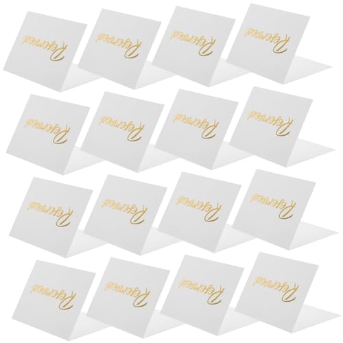 LABRIMP 50 Stück Reserved Tischkarten für Hochzeit Doppelseitige Dekorative Signale für Reservierte Sitzplätze Stabile Papier Tischaufsteller für Restaurants und Feiern LABRIMP 50 Stück Reserved Tischkarten für Hochzeit Doppelseitige Dekorative Signale für Reservierte Sitzplätze Stabile Papier Tischaufsteller für Restaurants und Feiern von LABRIMP