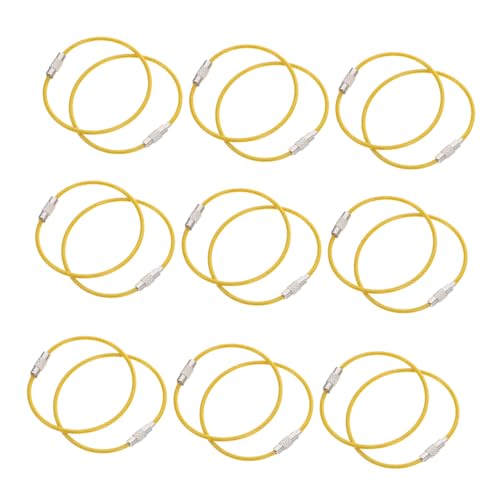 LABRIMP 50 Stück Teiliges Pvc beschichtetes Stahlseil Schlüsselring Kratzfest Robust und Langlebig Vielseitig Einsetzbar für Gepäck Schlüssel und DIY Zubehör Handgefertigte Metallringe in von LABRIMP
