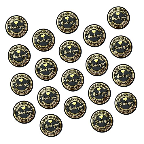 LABRIMP 500 Stück Goldene Siegelsticker Selbstklebende Etiketten für Kreative Verpackungen Diy Bags und Geschenkdekoration für Lebensmittelverpackungen und Persönliche Botschaften von LABRIMP