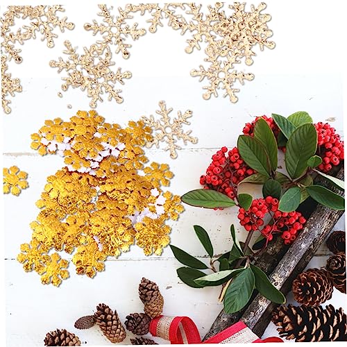 LABRIMP 500 Stück Teiliges Weihnachtskonfetti Schneeflocken Dekoration aus Goldfarbenem Vielseitige Party und Festdeko für Weihnachten Hochzeit und Winterfeiern von LABRIMP