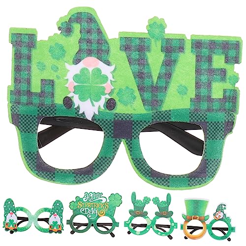 LABRIMP 5st Gläser St. Patricks Day Partyzubehör Lustige Brille Partybrille Requisiten Für Fotoautomaten Foto-Requisiten Gastgeschenke Das Geschenk Bilden Gefühlt Kleidung von LABRIMP