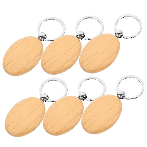 LABRIMP 6 Stück Blanko Holz Schlüsselanhänger aus Buchenholz zum Bemalen Gravieren und Basteln DIY Anhänger für Schlüssel Taschen und Geschenke Naturbelassen Personalisierbar Vielseitig LABRIMP 6 Stück Blanko Holz Schlüsselanhänger aus Buchenholz zum Bemalen Gravieren und Basteln DIY Anhänger für Schlüssel Taschen und Geschenke Naturbelassen Personalisierbar Vielseitig von LABRIMP