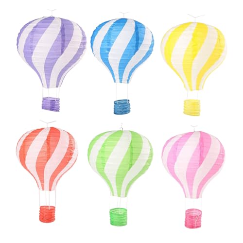 LABRIMP 6 Stück Faltbare Papierlaternen Hochzeitsdeko Festtagslaternen für Partys Geburtstagsfeiern Weihnachts und Halloween Dekoration Hot Air Balloon Design LABRIMP 6 Stück Faltbare Papierlaternen Hochzeitsdeko Festtagslaternen für Partys Geburtstagsfeiern Weihnachts und Halloween Dekoration Hot Air Balloon Design von LABRIMP