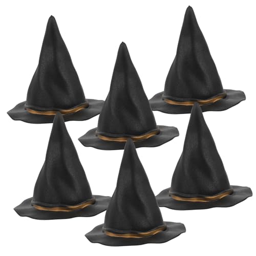 LABRIMP 6 Stück Mini Hexenhüte Weinflaschen Deko Halloween Party Lustige Hutaufsätze Schwarz für Flaschen Diy Halloween Kostüm Accessoire Festliche Tischdekoration LABRIMP 6 Stück Mini Hexenhüte Weinflaschen Deko Halloween Party Lustige Hutaufsätze Schwarz für Flaschen Diy Halloween Kostüm Accessoire Festliche Tischdekoration von LABRIMP
