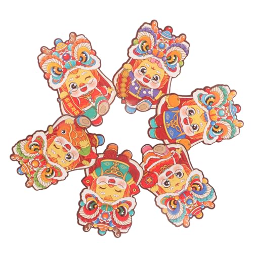 LABRIMP 6 Stück Rote Umschläge für Jahr Des Drachen Traditionelle Glücksumschläge für Chinesische Neujahr Frühlingsfest Geldgeschenke und Dekoration LABRIMP 6 Stück Rote Umschläge für Jahr Des Drachen Traditionelle Glücksumschläge für Chinesische Neujahr Frühlingsfest Geldgeschenke und Dekoration von LABRIMP
