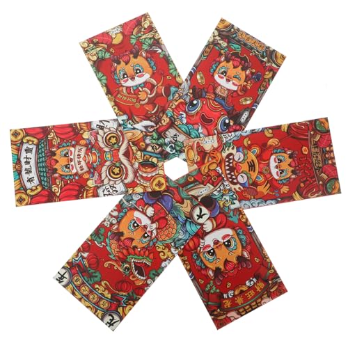 LABRIMP 6 Stück Rote Umschläge für Jahr Traditionelle Chinesische Glücksumschläge für Neujahr und Frühlingsfest für Geldgeschenke und Schmuck LABRIMP 6 Stück Rote Umschläge für Jahr Traditionelle Chinesische Glücksumschläge für Neujahr und Frühlingsfest für Geldgeschenke und Schmuck von LABRIMP