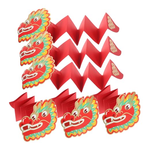 LABRIMP 6 Stück Teiliges Chinesische Rote Umschläge für Neujahr Glücksumschläge für Mondjahr Kreative Hong Bao Geldpakete mit Cartoon Motiven LABRIMP 6 Stück Teiliges Chinesische Rote Umschläge für Neujahr Glücksumschläge für Mondjahr Kreative Hong Bao Geldpakete mit Cartoon Motiven von LABRIMP