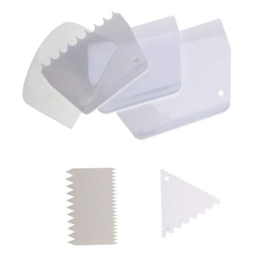 LABRIMP 6 Stück Teiliges Kuchenschaber Set Tortenglätter und Dekorationswerkzeuge für Kreative Kuchenverzierungen Flexibler und Gezahnter Schaber für Geburtstags und Hochzeitsfeiern LABRIMP 6 Stück Teiliges Kuchenschaber Set Tortenglätter und Dekorationswerkzeuge für Kreative Kuchenverzierungen Flexibler und Gezahnter Schaber für Geburtstags und Hochzeitsfeiern von LABRIMP
