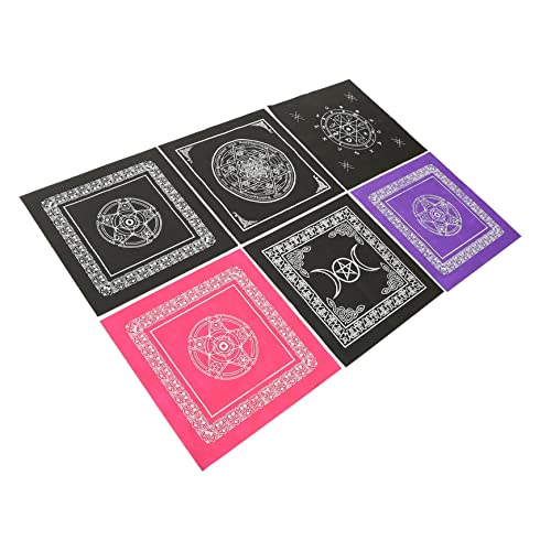 LABRIMP 6 Stück Teiliges Tarot Tischdecke Divinationsaltar Tischdecke mit Filigranem Design für Spirituelle Rituale und Kartomantie für Feste und Zeremonien LABRIMP 6 Stück Teiliges Tarot Tischdecke Divinationsaltar Tischdecke mit Filigranem Design für Spirituelle Rituale und Kartomantie für Feste und Zeremonien von LABRIMP