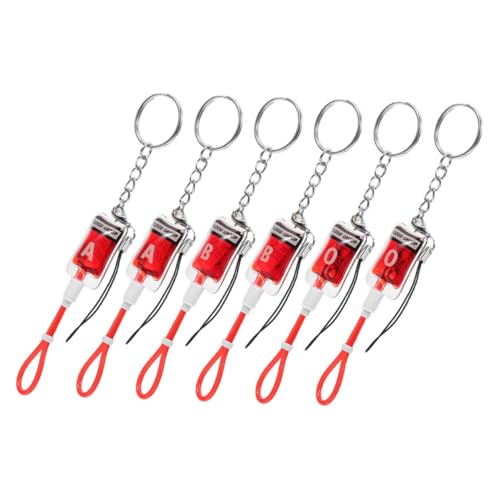 LABRIMP 6Stücke Halloween Schlüsselanhänger Blutgruppen Charms für Partys Vielseitig als Handyanhänger oder Dekoration Einzigartiges Design Inspiriert von Blutbeuteln und Blutgruppen LABRIMP 6Stücke Halloween Schlüsselanhänger Blutgruppen Charms für Partys Vielseitig als Handyanhänger oder Dekoration Einzigartiges Design Inspiriert von Blutbeuteln und Blutgruppen von LABRIMP
