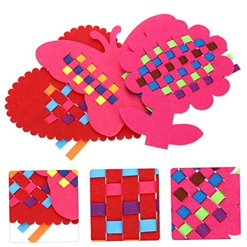 LABRIMP 6stücke Frühpädagogisches Strickspielzeug Für Kleinkinder Kindergarten Spielzeug Webspielzeug Mit Schmetterlings Und Herz-design Fördert Feinmotorik Und Lernen von LABRIMP