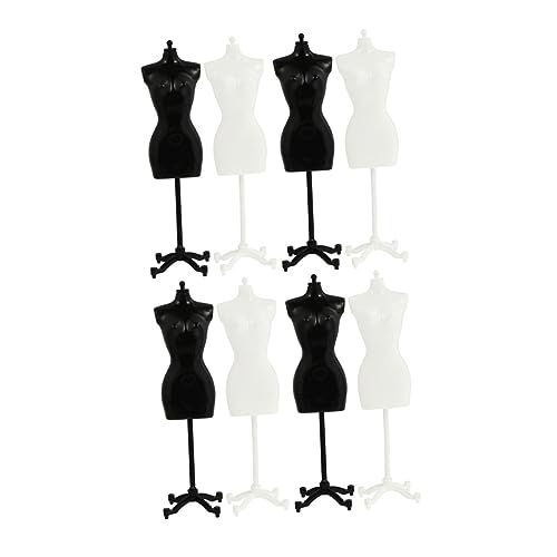 LABRIMP 8 Stück Miniatur Puppenständer Teilig Schwarz und Weiß Kleiderständer für Puppen zur Präsentation von Puppenkleidung LABRIMP 8 Stück Miniatur Puppenständer Teilig Schwarz und Weiß Kleiderständer für Puppen zur Präsentation von Puppenkleidung von LABRIMP
