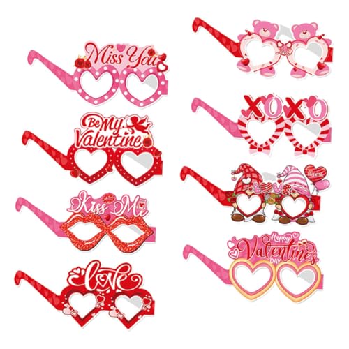 LABRIMP 8 Stück Papier Partybrillen für Valentinstag Lustige Foto Requisiten für Hochzeiten Karneval und Partys Leicht und Kreativ Gestaltet LABRIMP 8 Stück Papier Partybrillen für Valentinstag Lustige Foto Requisiten für Hochzeiten Karneval und Partys Leicht und Kreativ Gestaltet von LABRIMP